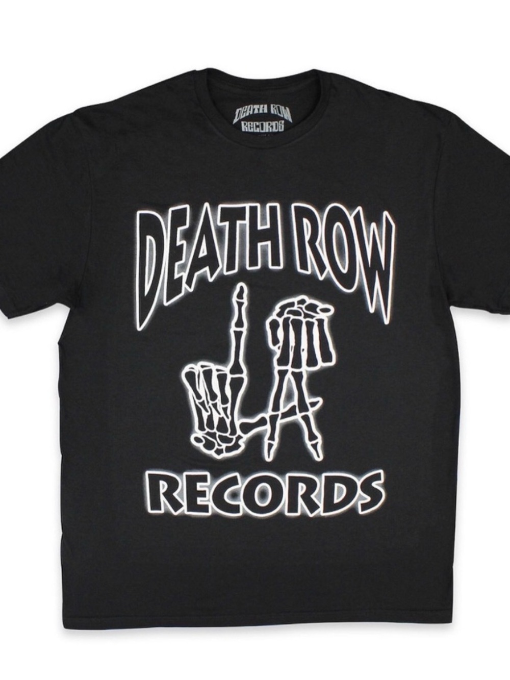 DEATH ROW RECORDS UNISEX XL GRAPHIC TEE BLACK